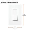 Product Image of Claro On/Off Rocker Switch, 15A 3-Way (Midnight)