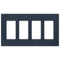 Product Image of Claro 4 Gang Wall Plate for Decorator/Rocker Switches, Satin  (Deep Sea)