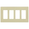 Product Image of Claro 4 Gang Wall Plate for Decorator/Rocker Switches, Satin  (Sage)