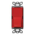 Product Image of Claro On/Off Rocker Switch, 15A 4-Way (Signal Red)