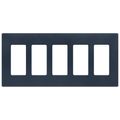 Product Image of Claro 5 Gang Wall Plate for Decorator/Rocker Switches, Satin (Deep Sea)
