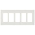 Product Image of Claro 5 Gang Wall Plate for Decorator/Rocker Switches, Satin (Lunar Gray)