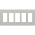 Product Image of Claro 5 Gang Wall Plate for Decorator/Rocker Switches, Satin (Mist)