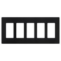Product Image of Claro 5 Gang Wall Plate for Decorator/Rocker Switches, Satin  (Midnight) (Midnight)