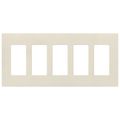 Product Image of Claro 5 Gang Wall Plate for Decorator/Rocker Switches, Satin (Pumice)