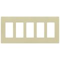Product Image of Claro 5 Gang Wall Plate for Decorator/Rocker Switches, Satin (Sage)