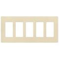 Product Image of Claro 5 Gang Wall Plate for Decorator/Rocker Switches, Satin (Sand)