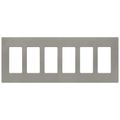 Product Image of Claro 6 Gang Wall Plate for Decorator/Rocker Switches, Satin (Cobblestone)