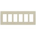 Product Image of Claro 6 Gang Wall Plate for Decorator/Rocker Switches, Satin (Clay)