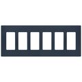 Product Image of Claro 6 Gang Wall Plate for Decorator/Rocker Switches, Satin (Deep Sea)