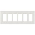 Product Image of Claro 6 Gang Wall Plate for Decorator/Rocker Switches, Satin (Lunar Gray)