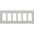 Product Image of Claro 6 Gang Wall Plate for Decorator/Rocker Switches, Satin (Mist)