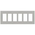 Product Image of Claro 6 Gang Wall Plate for Decorator/Rocker Switches, Satin (Pebble)