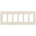 Product Image of Claro 6 Gang Wall Plate for Decorator/Rocker Switches, Satin (Pumice)