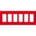 Product Image of Claro 6 Gang Wall Plate for Decorator/Rocker Switches, Satin (Signal Red)
