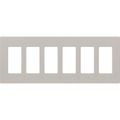 Product Image of Claro 6 Gang Wall Plate for Decorator/Rocker Switches, Satin (Taupe)