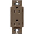 Product Image of Claro 15A Duplex Receptacle, Satin (Espresso)