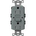 Product Image of Claro 15A Self Test Tamper Resistant Duplex Receptacle (Slate)