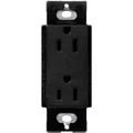 Product Image of Claro 15A Duplex Receptacle, Satin (Midnight)