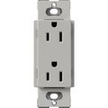 Product Image of Claro 15A Duplex Receptacle, Satin (Pebble)