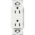 Product Image of Claro 15A Duplex Receptacle, Satin (Architectural White)