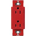 Product Image of Claro 15A Duplex Receptacle, Satin (Signal Red)
