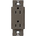 Product Image of Claro 15A Duplex Receptacle, Satin (Truffle)