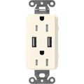 Product Image of Claro 15A USB Duplex Receptacle (Biscuit)