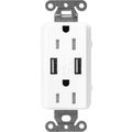 Product Image of Claro 15A USB Duplex Receptacle (Brilliant White)