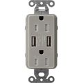 Product Image of Claro 15A USB Duplex Receptacle (Cobblestone)