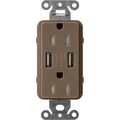 Product Image of Claro 15A USB Duplex Receptacle (Espresso)