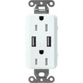 Product Image of Claro 15A USB Duplex Receptacle (Glacier White)