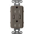 Product Image of Claro 15A USB Duplex Receptacle (Truffle)