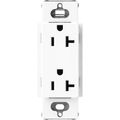 Product Image of Claro 20A Duplex Receptacle, Satin (Brilliant White)