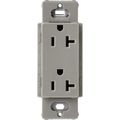 Product Image of Claro 20A Duplex Receptacle, Satin (Cobblestone)