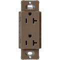 Product Image of Claro 20A Duplex Receptacle, Satin (Espresso)
