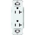 Product Image of Claro 20A Duplex Receptacle, Satin (Glacier White)