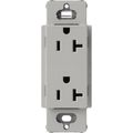 Product Image of Claro 20A Duplex Receptacle, Satin (Pebble)