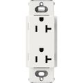 Product Image of Claro 20A Duplex Receptacle, Satin (Architectural White)