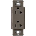 Product Image of Claro 20A Duplex Receptacle, Satin (Truffle)