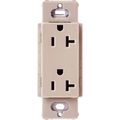 Product Image of Claro 20A Duplex Receptacle, Satin (Taupe)