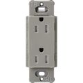 Product Image of Claro 15A Tamper-Resistant Duplex Receptacle, Satin  (Cobblestone)
