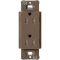Product Image of Claro 15A Tamper-Resistant Duplex Receptacle, Satin  (Espresso)