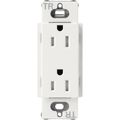 Product Image of Claro 15A Tamper-Resistant Duplex Receptacle, Satin  (Architectural White)