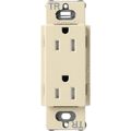 Product Image of Claro 15A Tamper-Resistant Duplex Receptacle, Satin  (Sand)