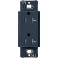 Product Image of Claro 20A Tamper-Resistant Duplex Receptacle, Satin (Deep Sea)