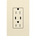 Product Image of Claro 15A USB Type C Duplex Receptacle, Gloss Finish (Almond), CAR-15-CCTR-WH