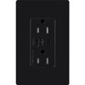 Product Image of Claro 15A USB Type C Duplex Receptacle, Gloss Finish (Black), CAR-15-CCTR-BL