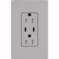 Product Image of Claro 15A USB Type C Duplex Receptacle, Gloss Finish (Gray), CAR-15-CCTR-GR