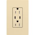 Product Image of Claro 15A USB Type C Duplex Receptacle, Gloss Finish (Ivory), CAR-15-CCTR-IV